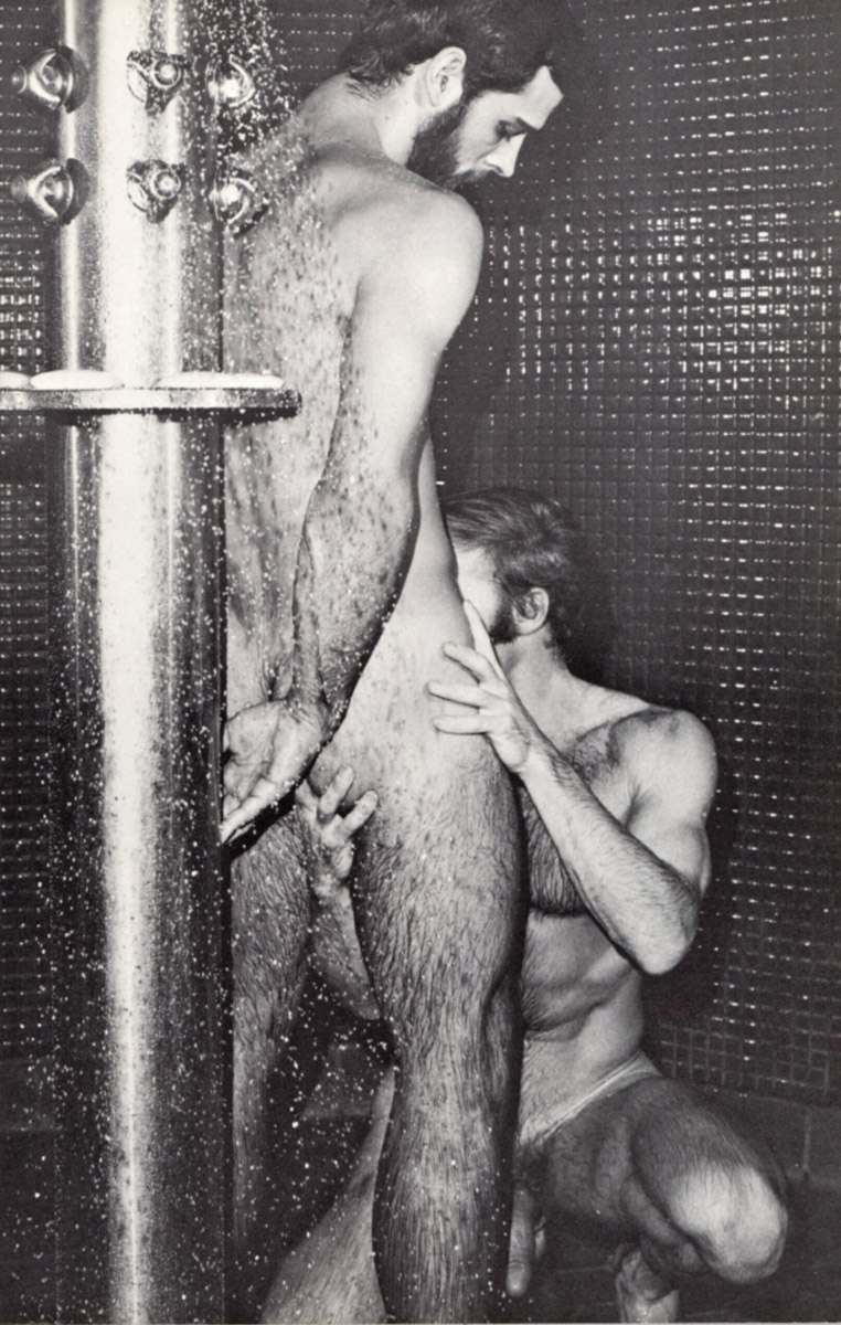 Rugbists in shower naked