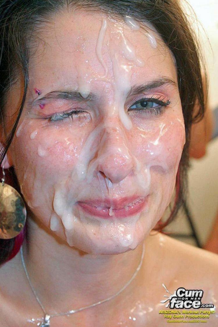 Cum on the face of a crying girl