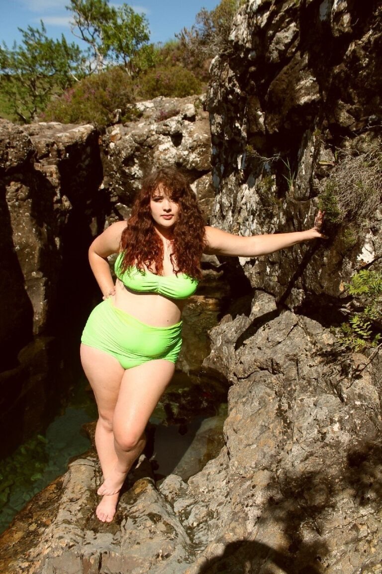 Fat women in nature