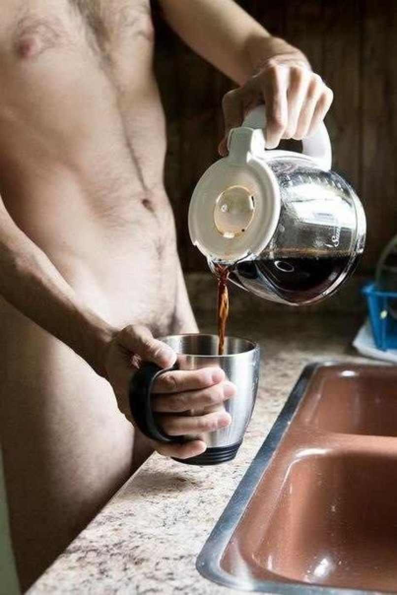 Coffee in bed and kisses