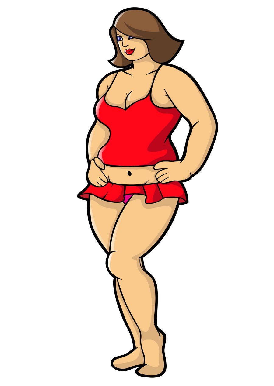 Fat Mature in a swimsuit