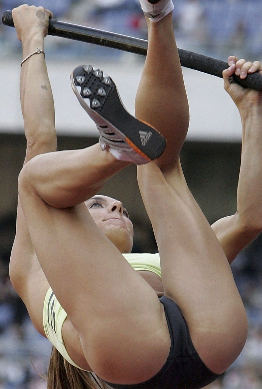 Naked athletes in competitions