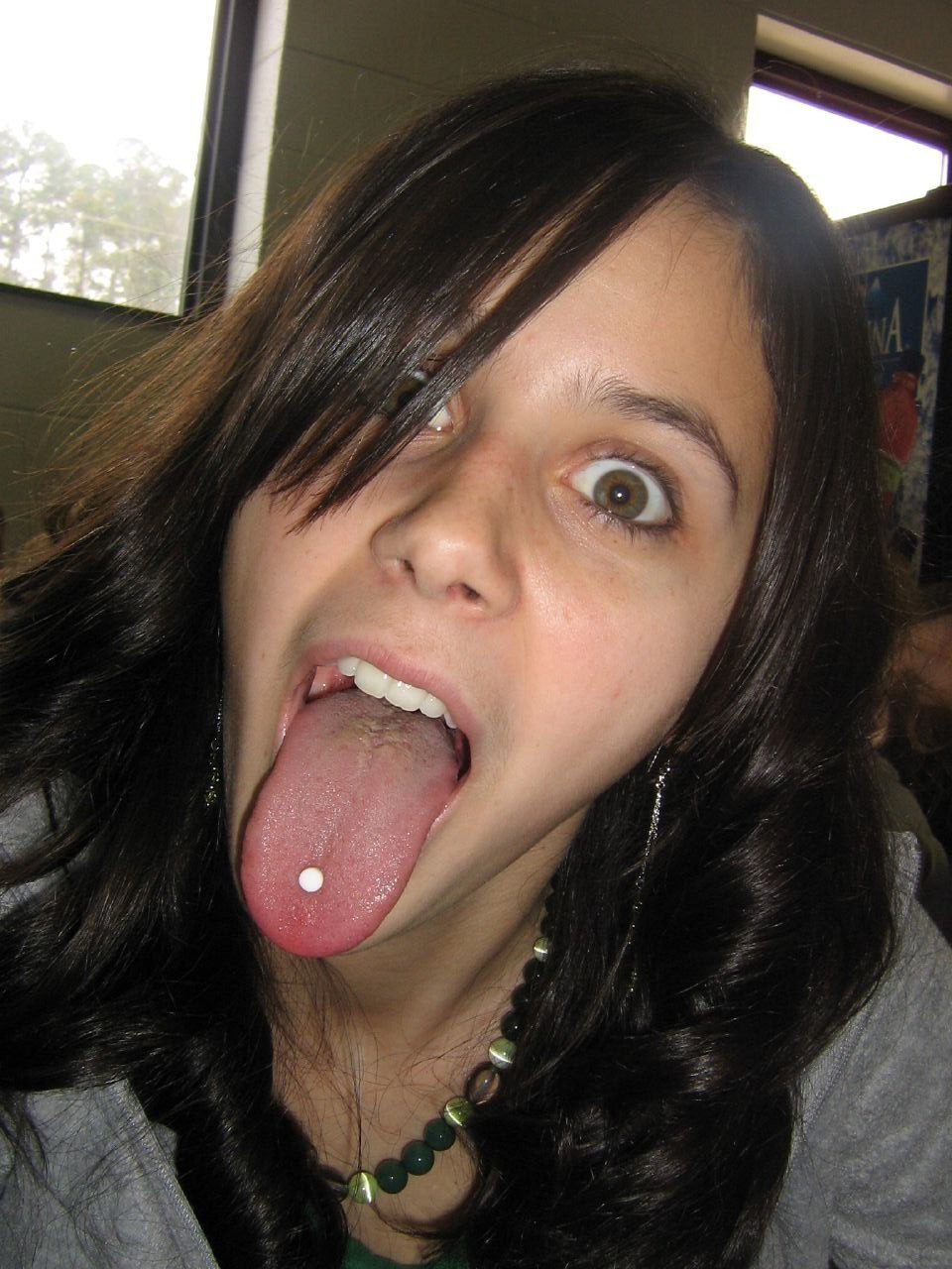 A woman with a long nose