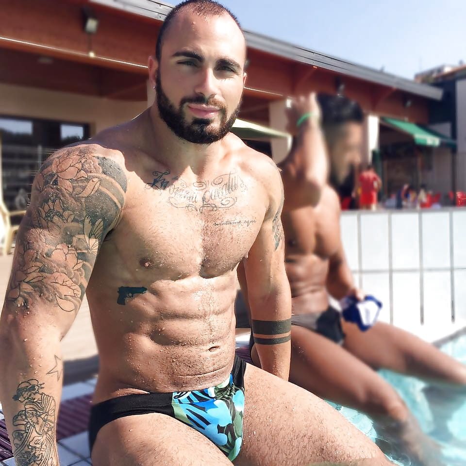 Chinese swimming trunks White men's