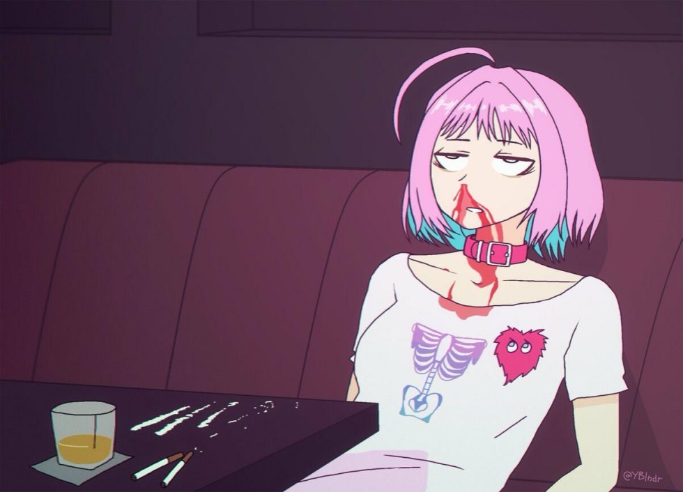 Anime chan under the drug