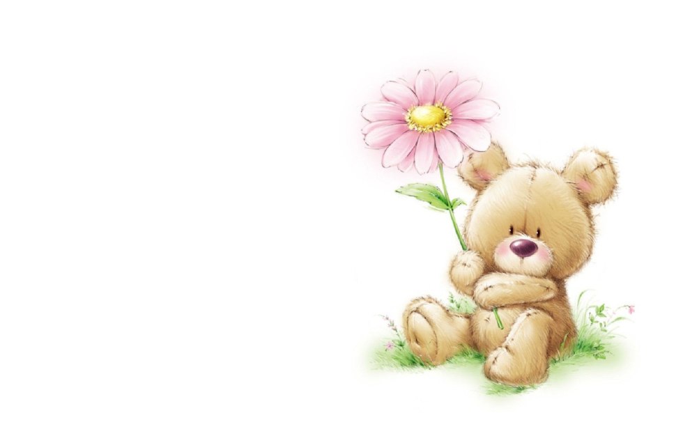 Bear with a flower