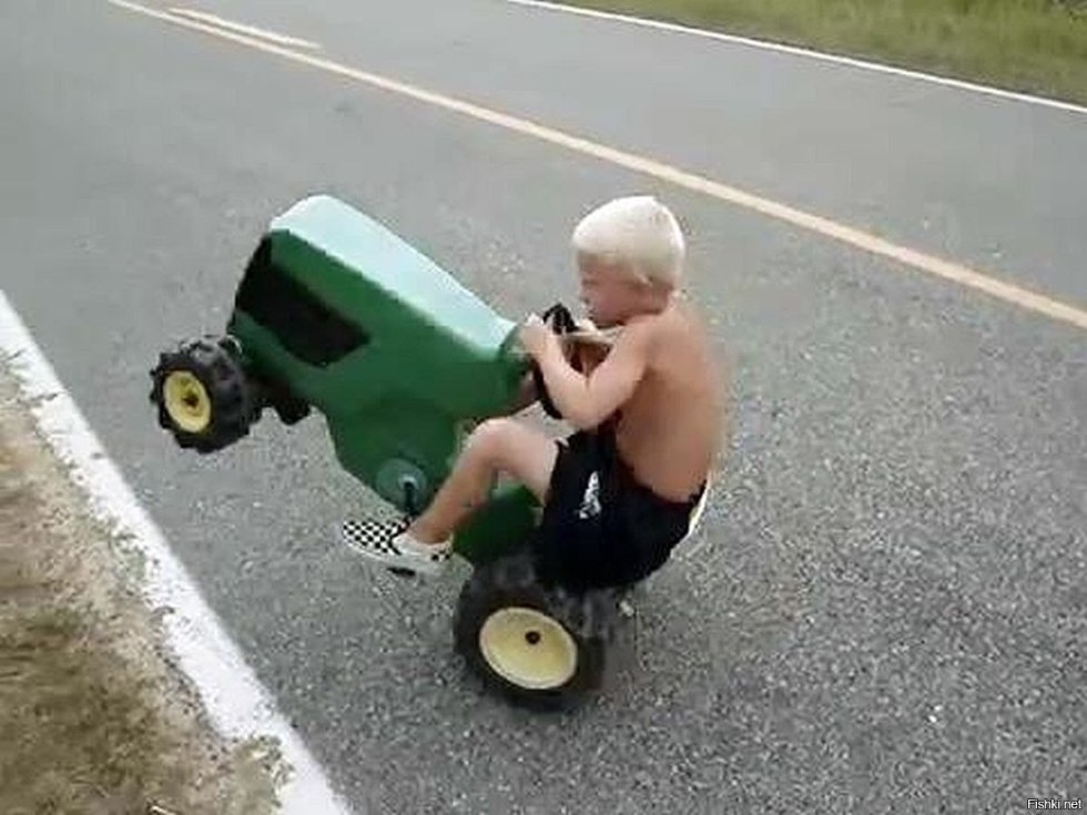 Playing tractor simulator