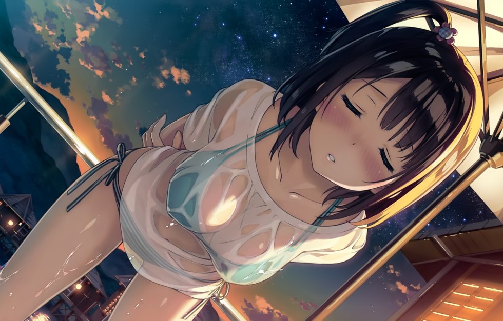 Wet T -shirts anime