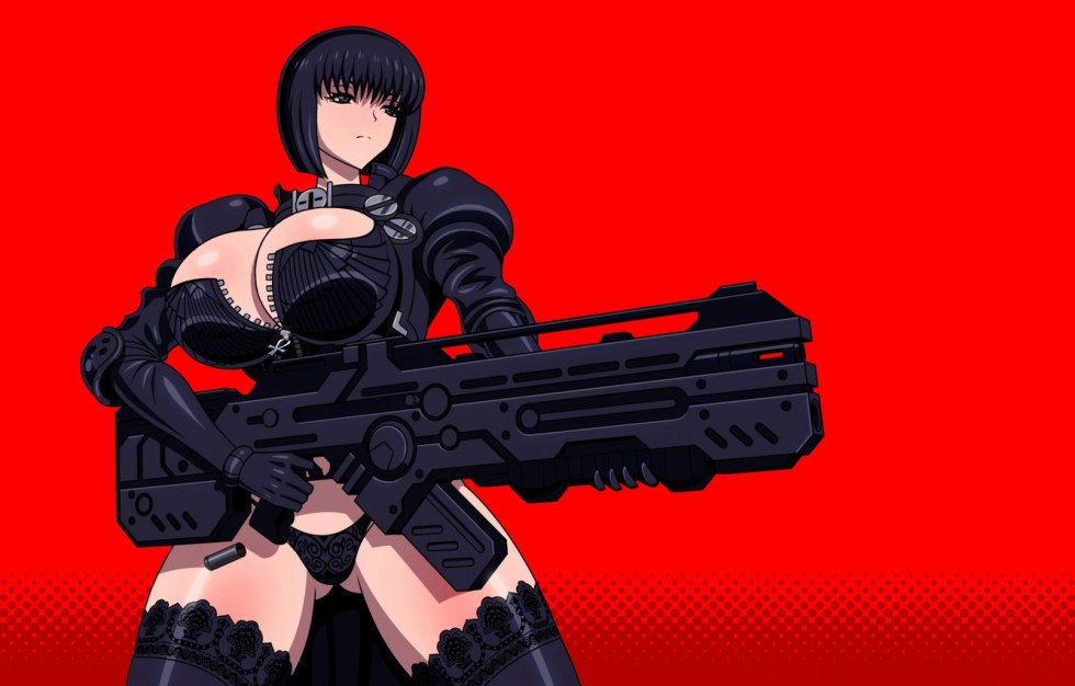 Anime girls with weapons
