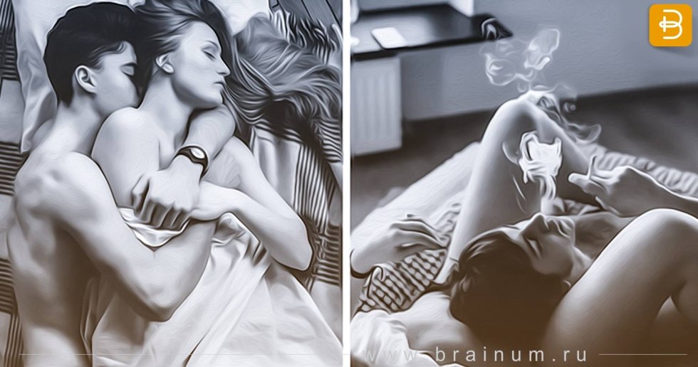 Passionate kiss with good morning