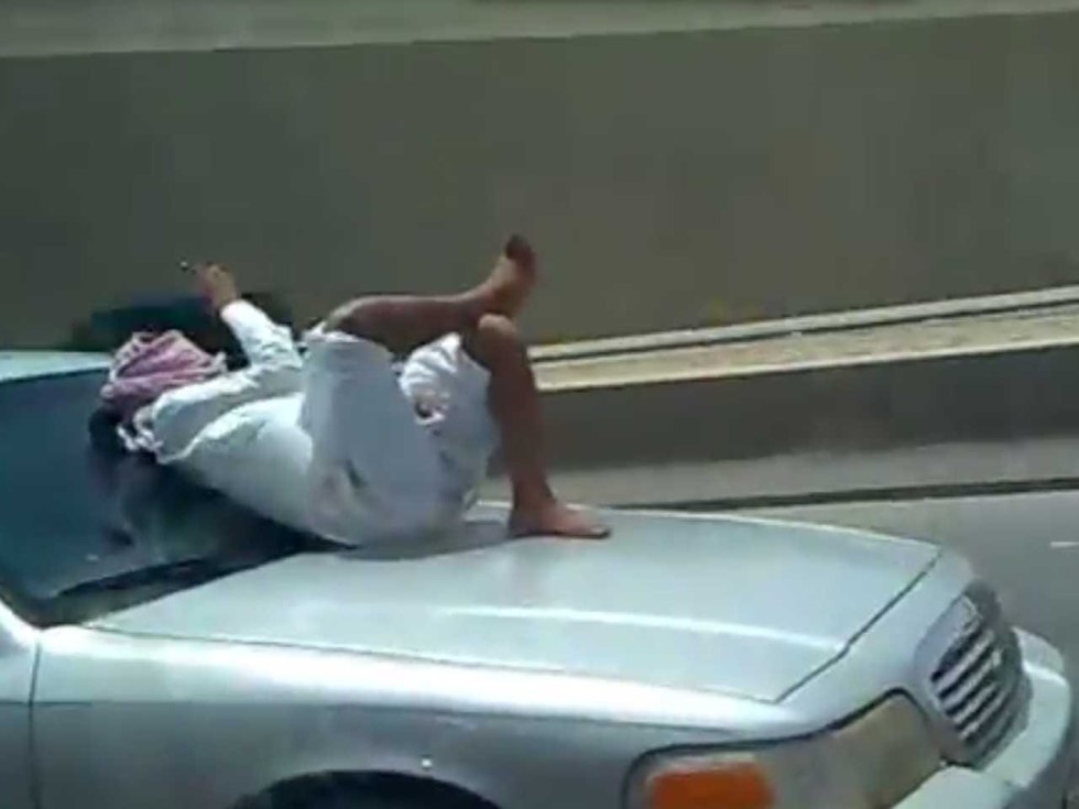 Gorgeous woman and car