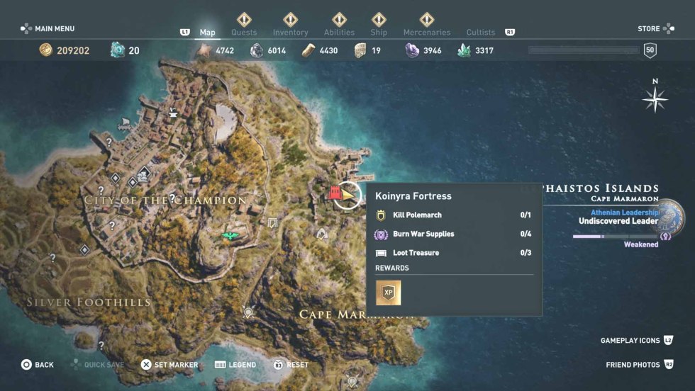 Andros Island Assassin's Creed Odyssey Map