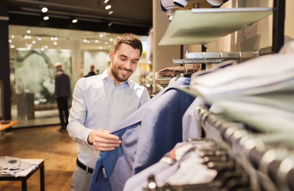 Buyer in a clothing store