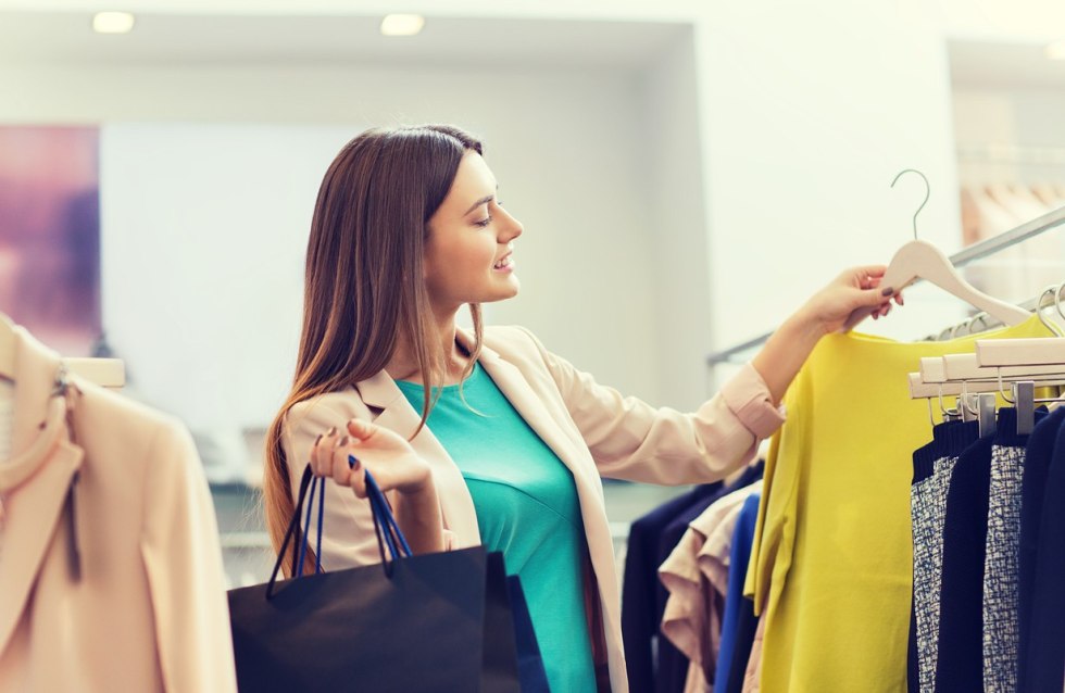 Shoping with stylist fashionable bright male