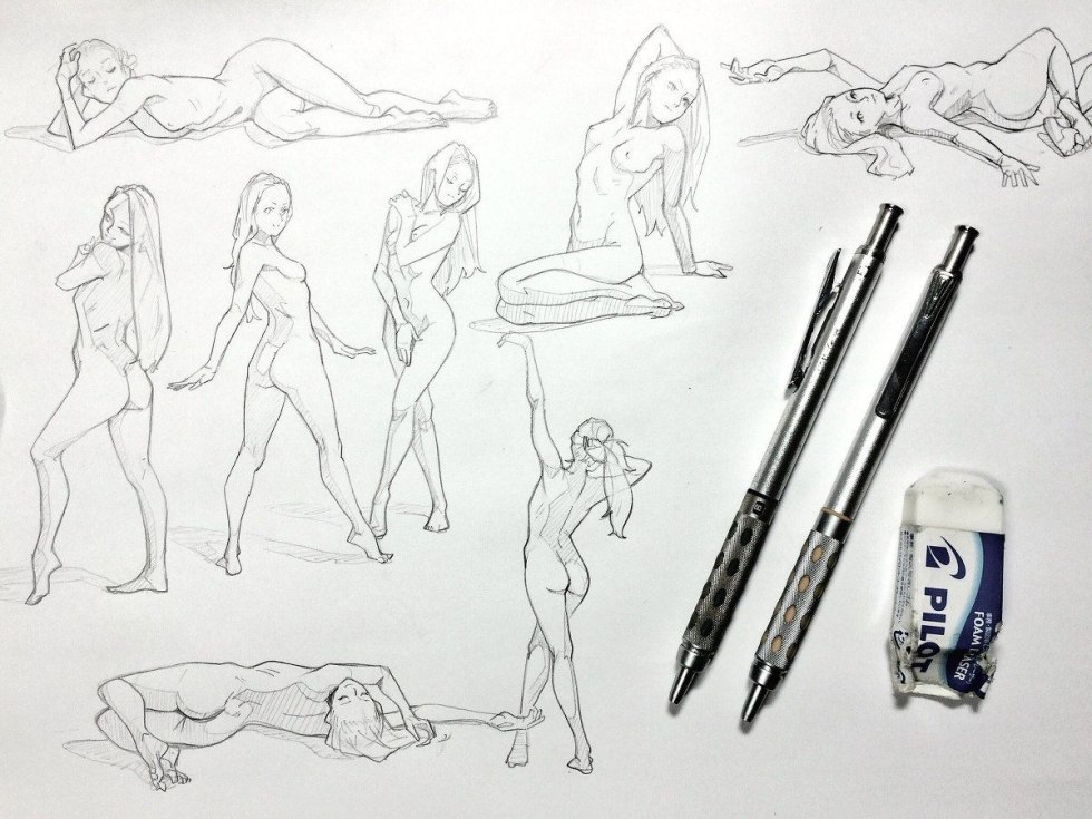 Sketches of artists Pose