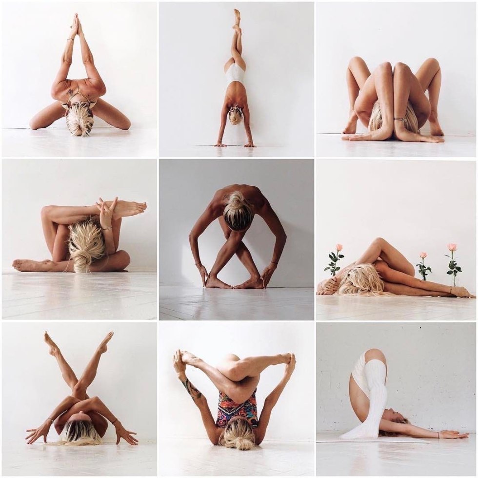 Unusual poses for a photo shoot