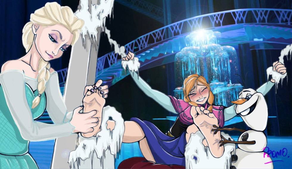 Tickling Elsa and Anna