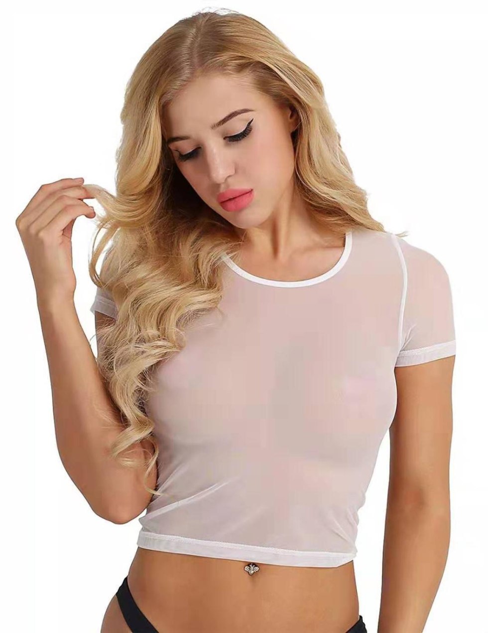 Beautiful girls blondes in shorts