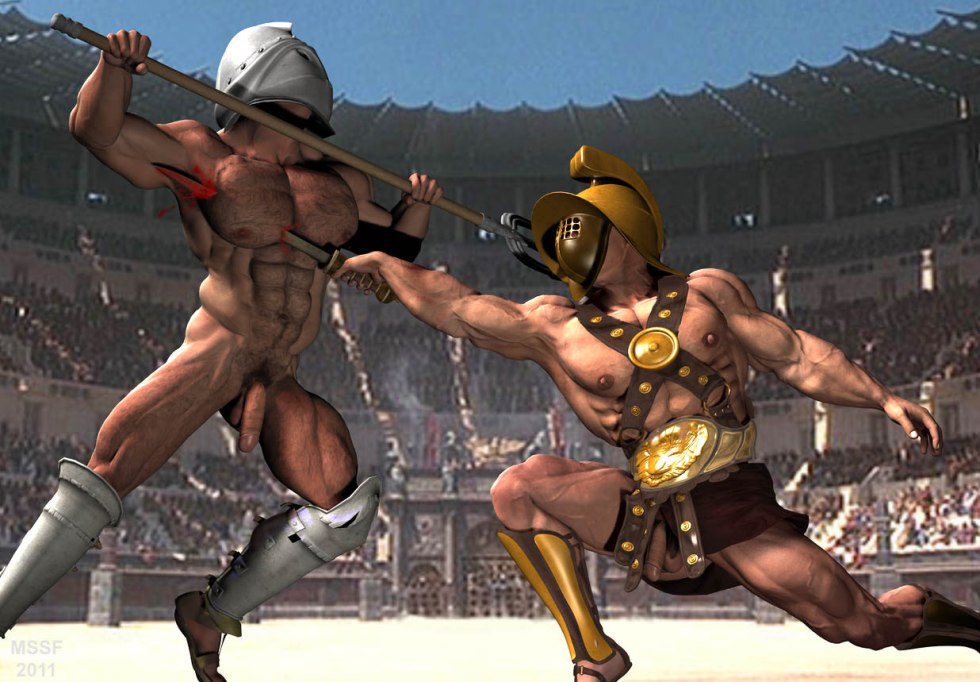 3D Gay Art Muscular Little Dick