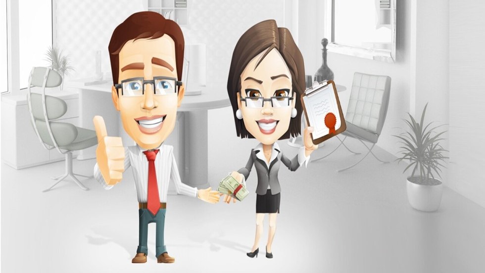 The handshake two businessmen