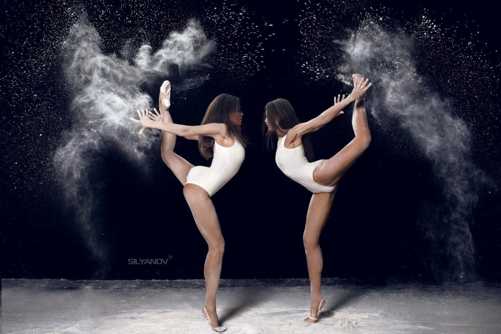 Dina and Arina Averina at sea