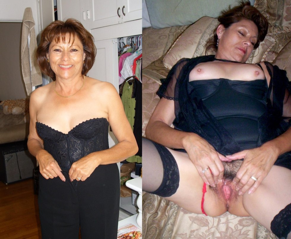 Mature Big Saggy Tits dressed and stripped