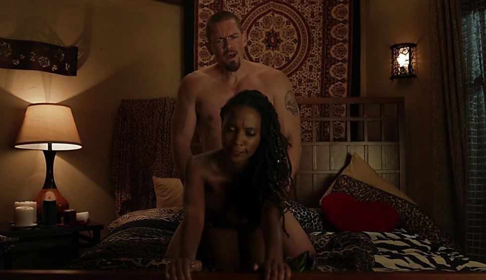 Showed boobs at her husband