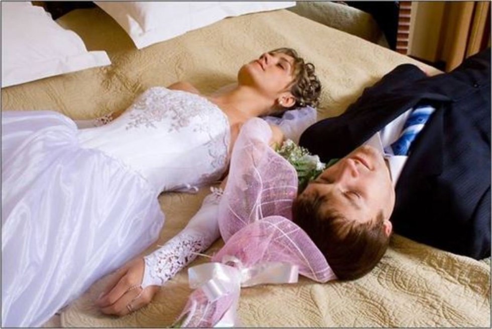 Brides with a large neckline