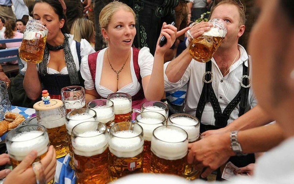 Beer mugs of Oktoberfest