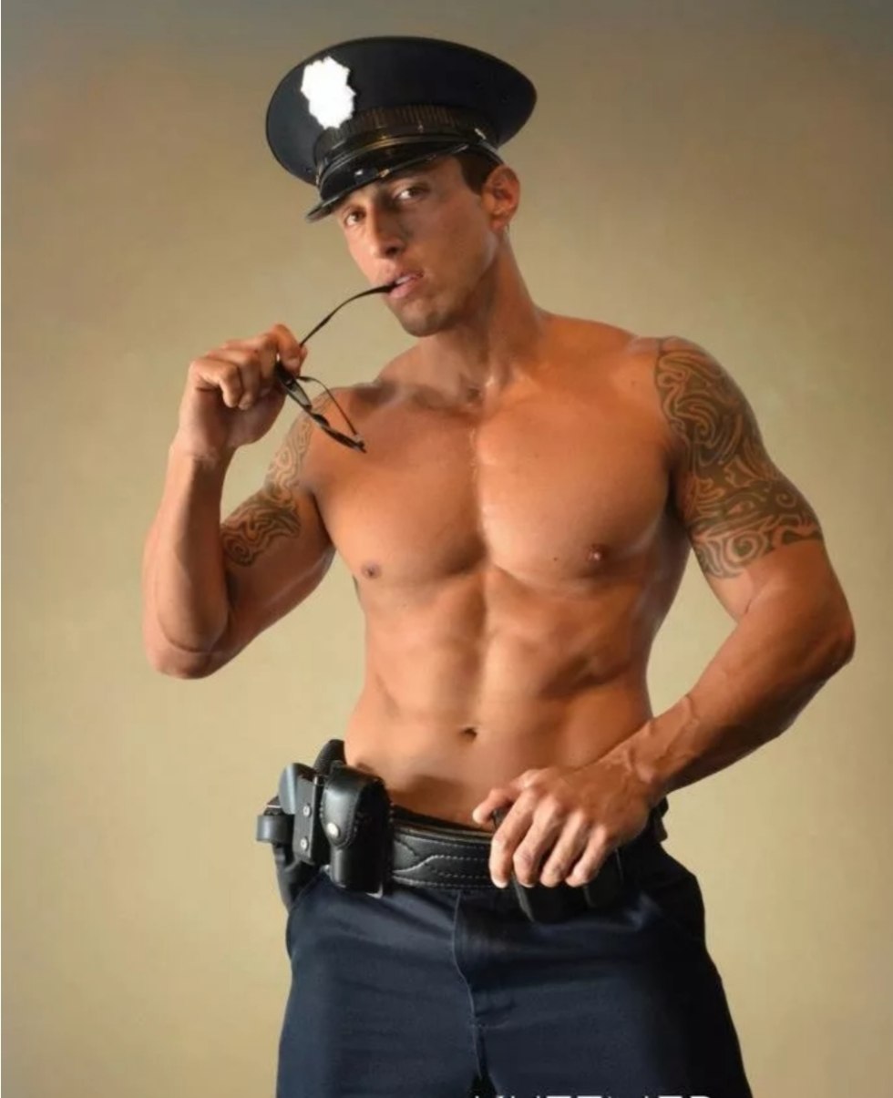Stripper in uniform