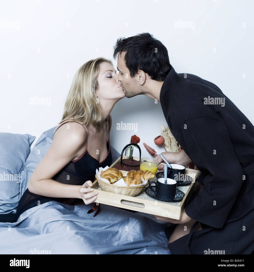 Sweet couple in bed