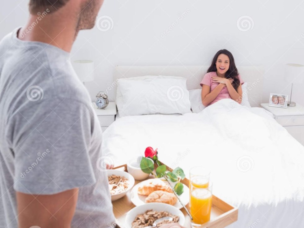Breakfast in bed is erotic