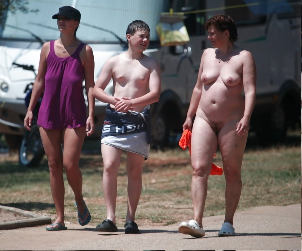 Mature nudists with men