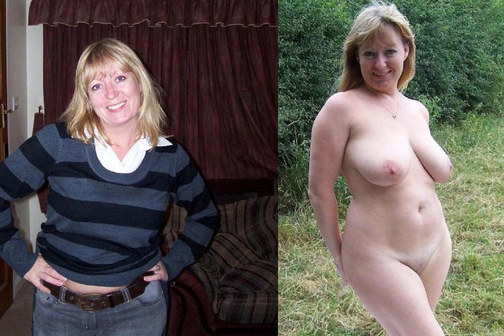 Women old dressed and striped vagina are large