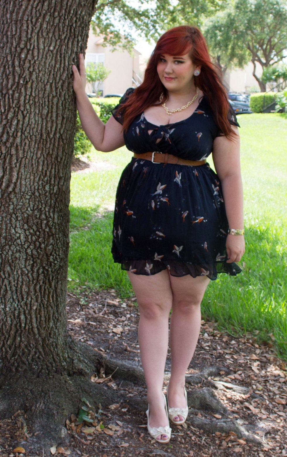 Bbw in clothes without a bra