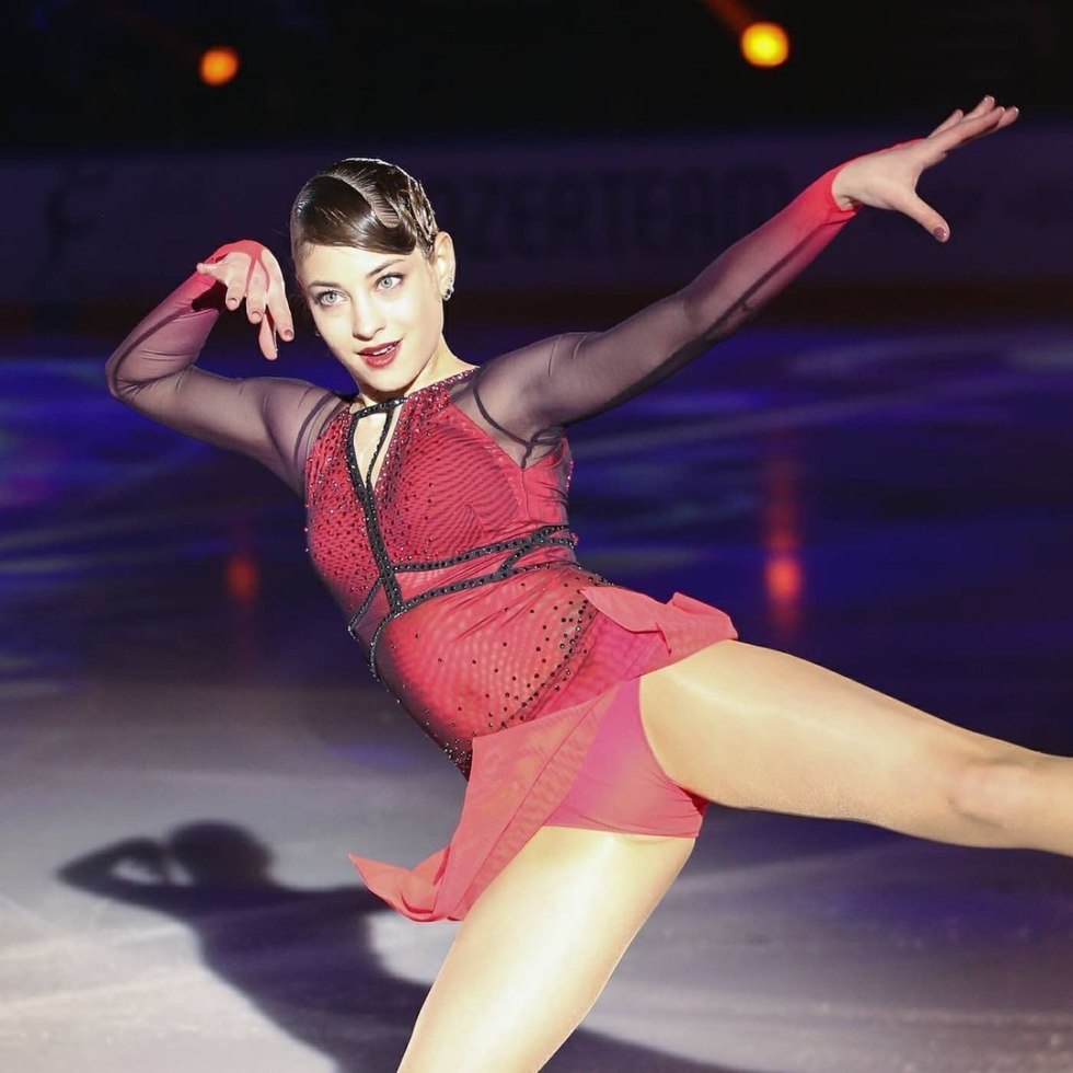 Alexandra Trusova blue skater dress