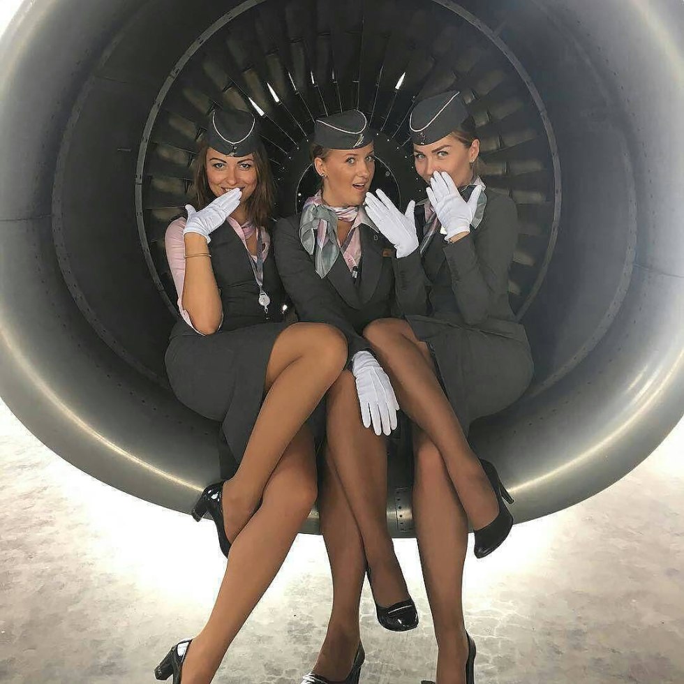 Stewardesses in mini