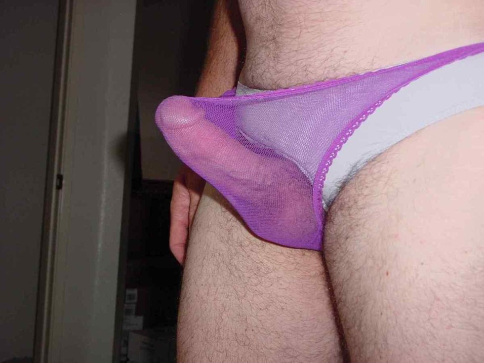 Dick in panties of home