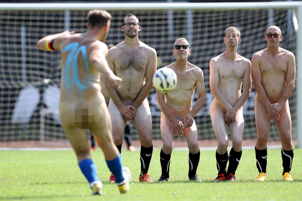 The priests of the football players are naked