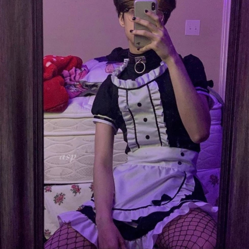 Korean in a suit of a maid