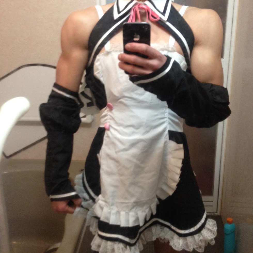 Man in a maid suit