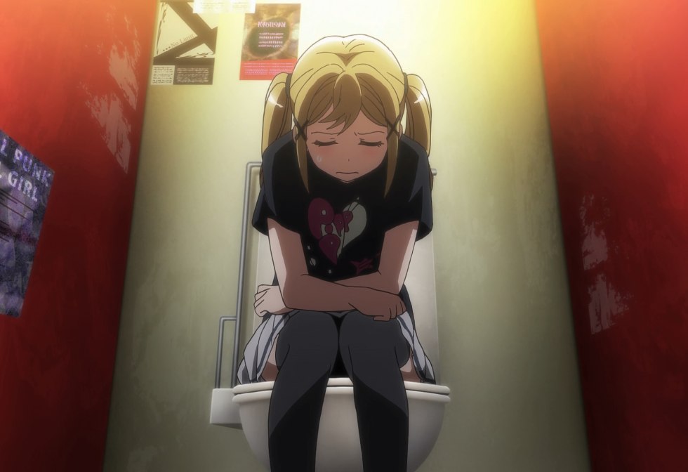 Fucking through a hole in the toilet