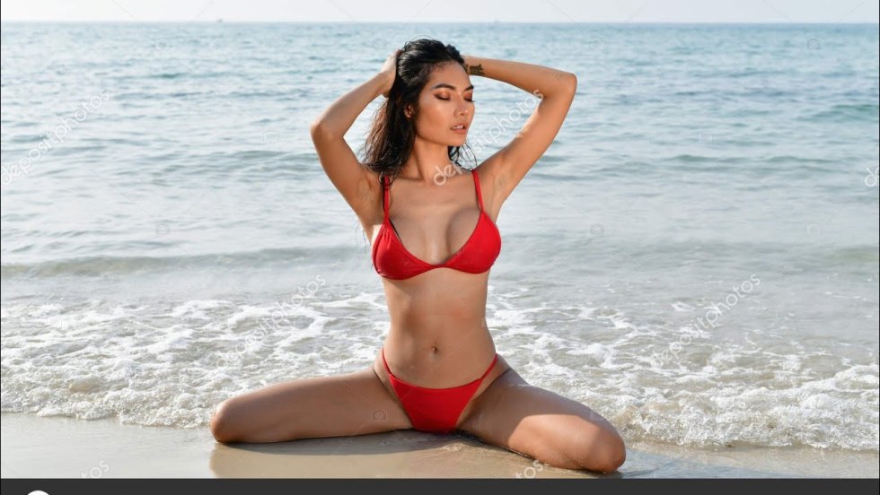 Kawasaki aya in a swimsuit