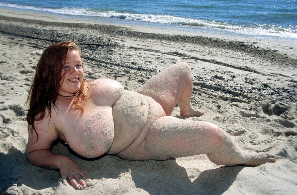 Naked mature bbw on the beach