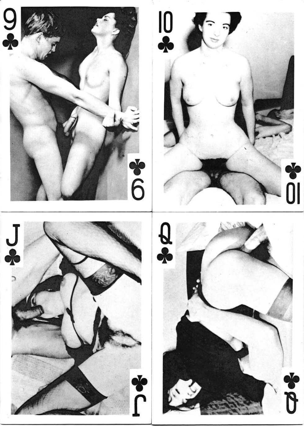 Retro naked women spread their legs