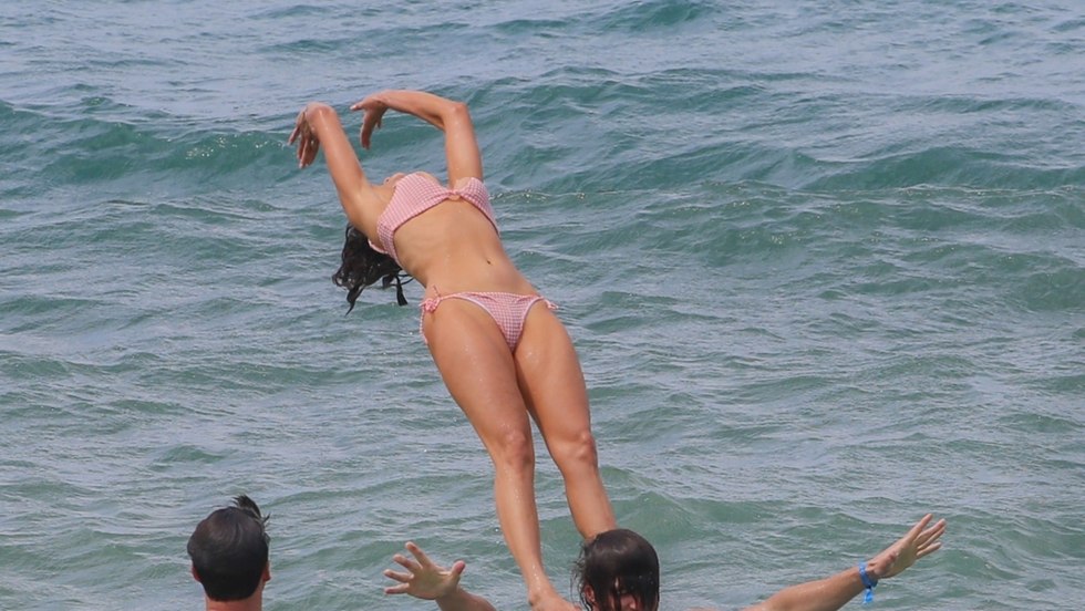 Nina Dobrev on the beach 2022