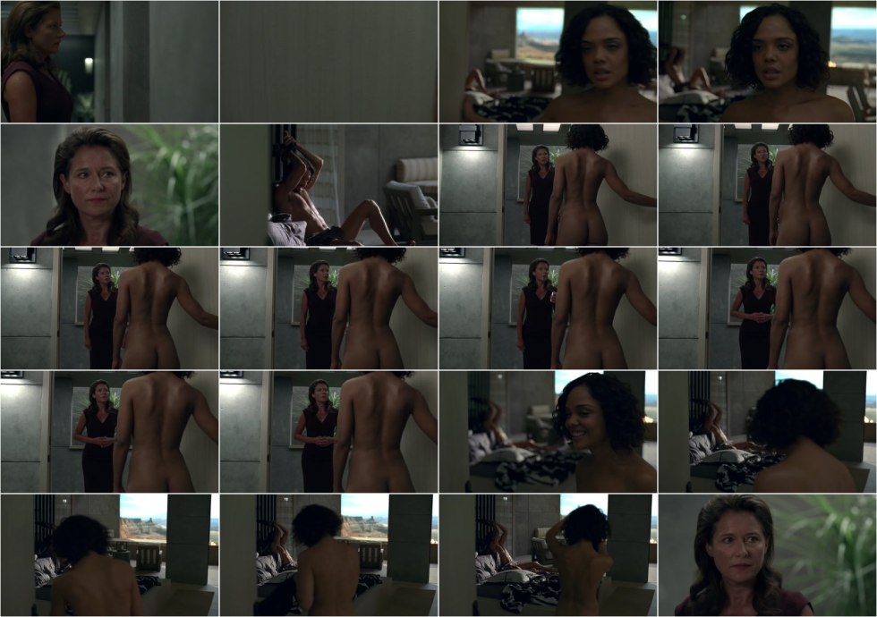 Naked actress Tessa Thompson