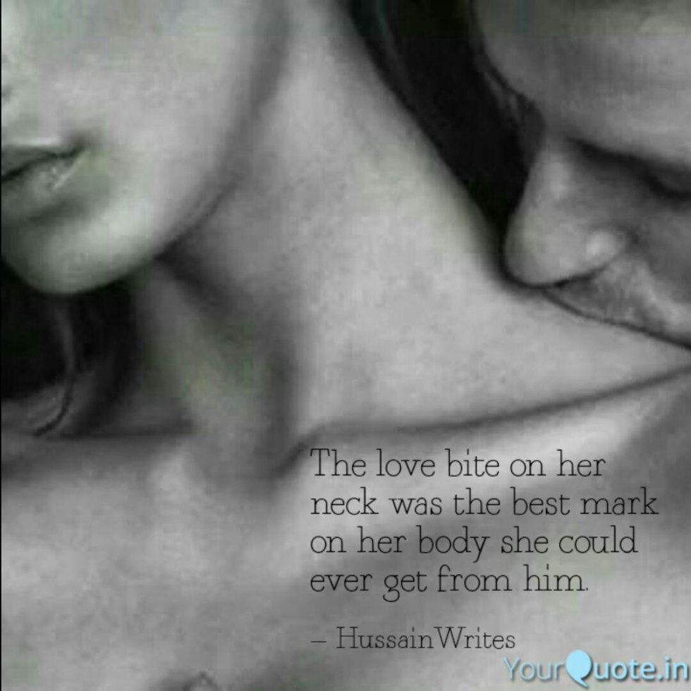 Tender kiss in the neck