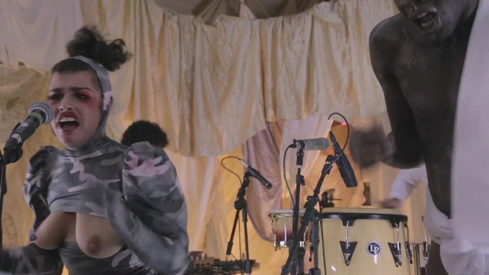 Naked women rock musicians