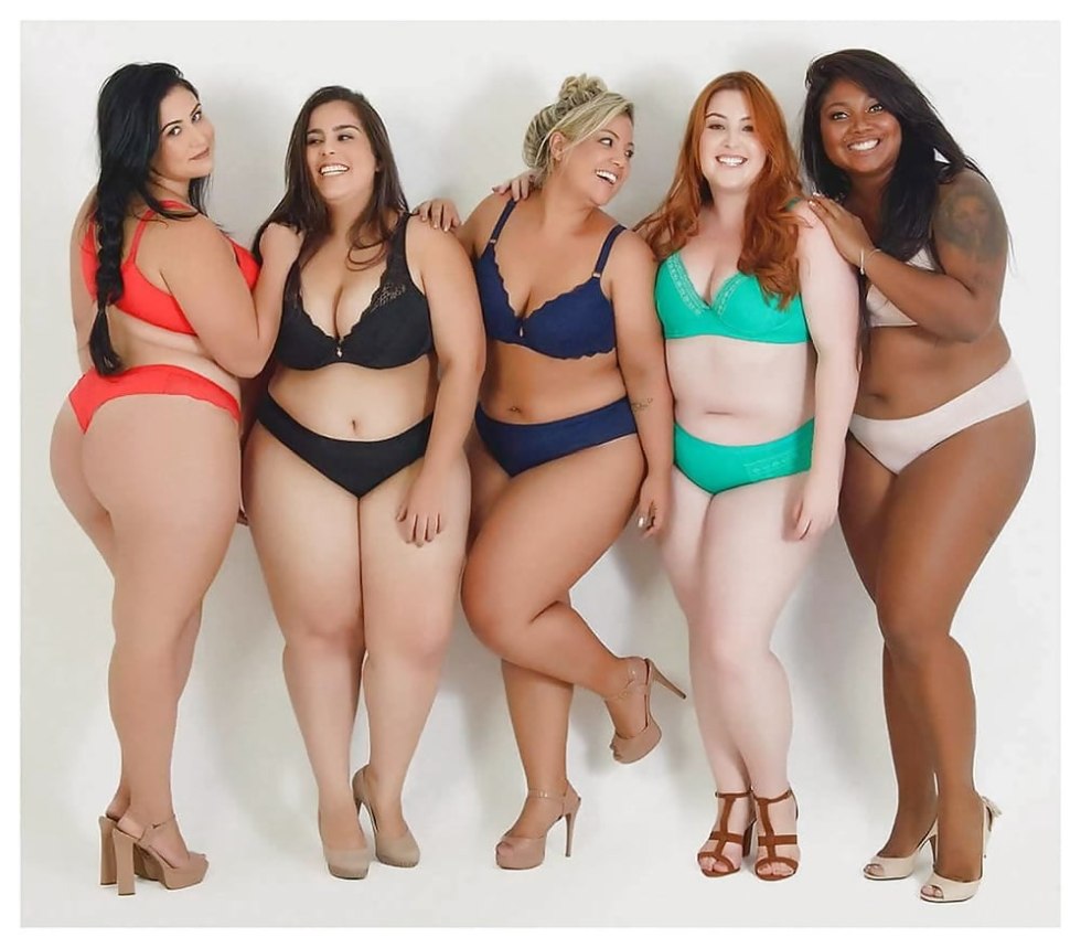 Fat women with a group